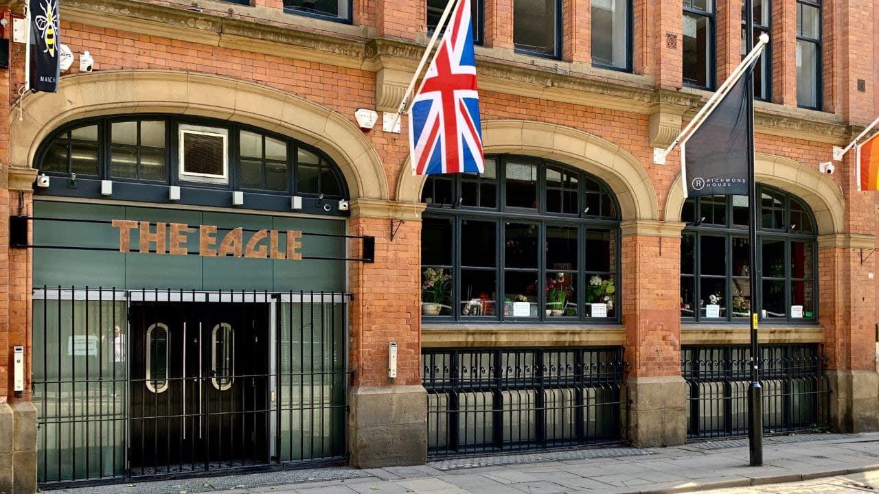 Photograph showing the outside of the Eagle Bar